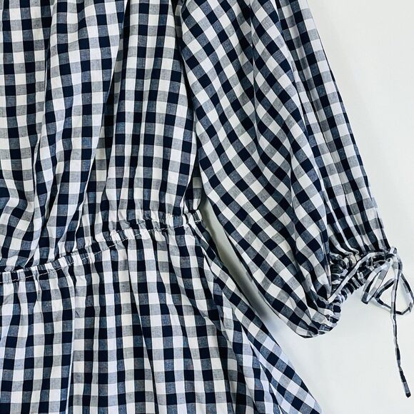 Lovers + Friends Get Lost Gingham Off Shoulder Mini Picnic Dress Womens Medium - Picture 4 of 16